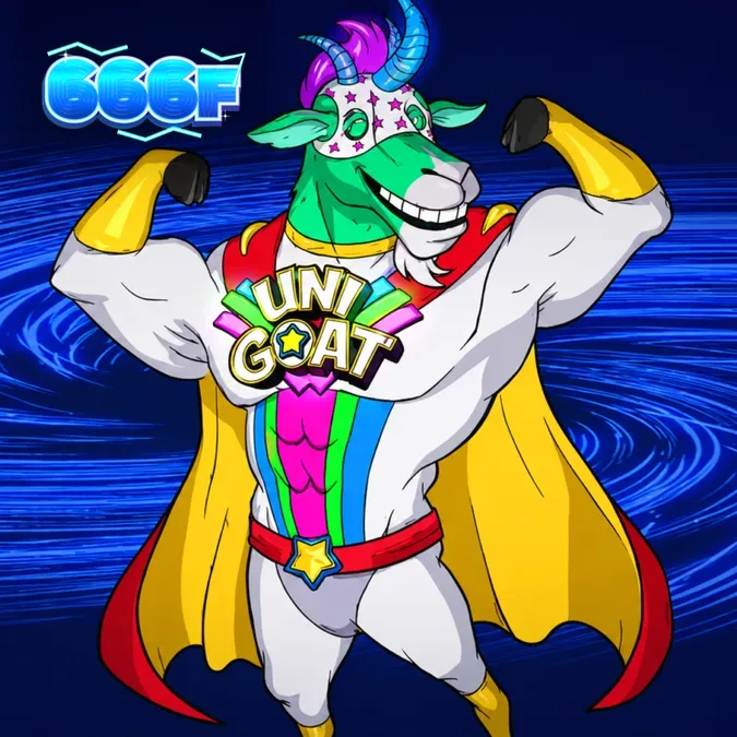 Visual karakter kambing ajaib dalam permainan slot Unigoat